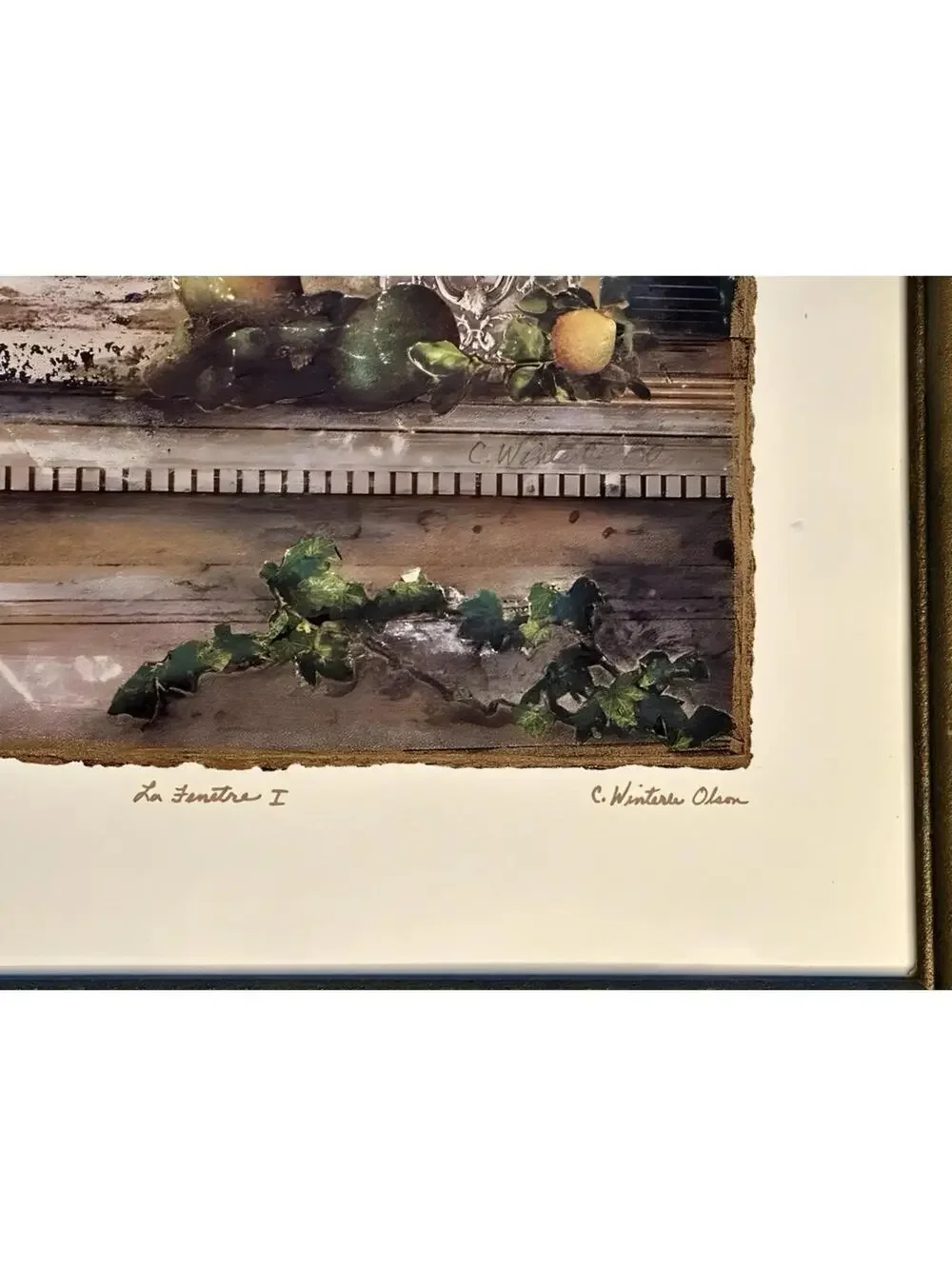 Pair of Framed Still Life Art Prints by C. Winterle Olson